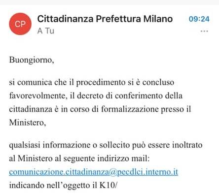 decreto concluso favorevolmente